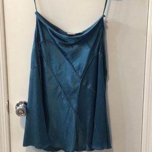 Armani Exchange Teal Silk Skirt